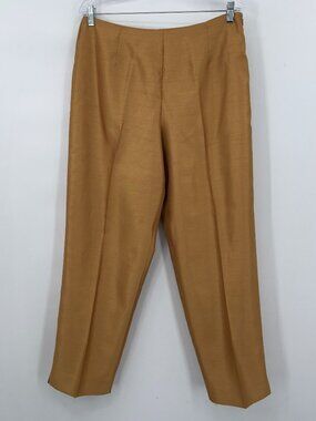 Midnight Velvet Women’s Gold Tapered Dress Pants Side Zip